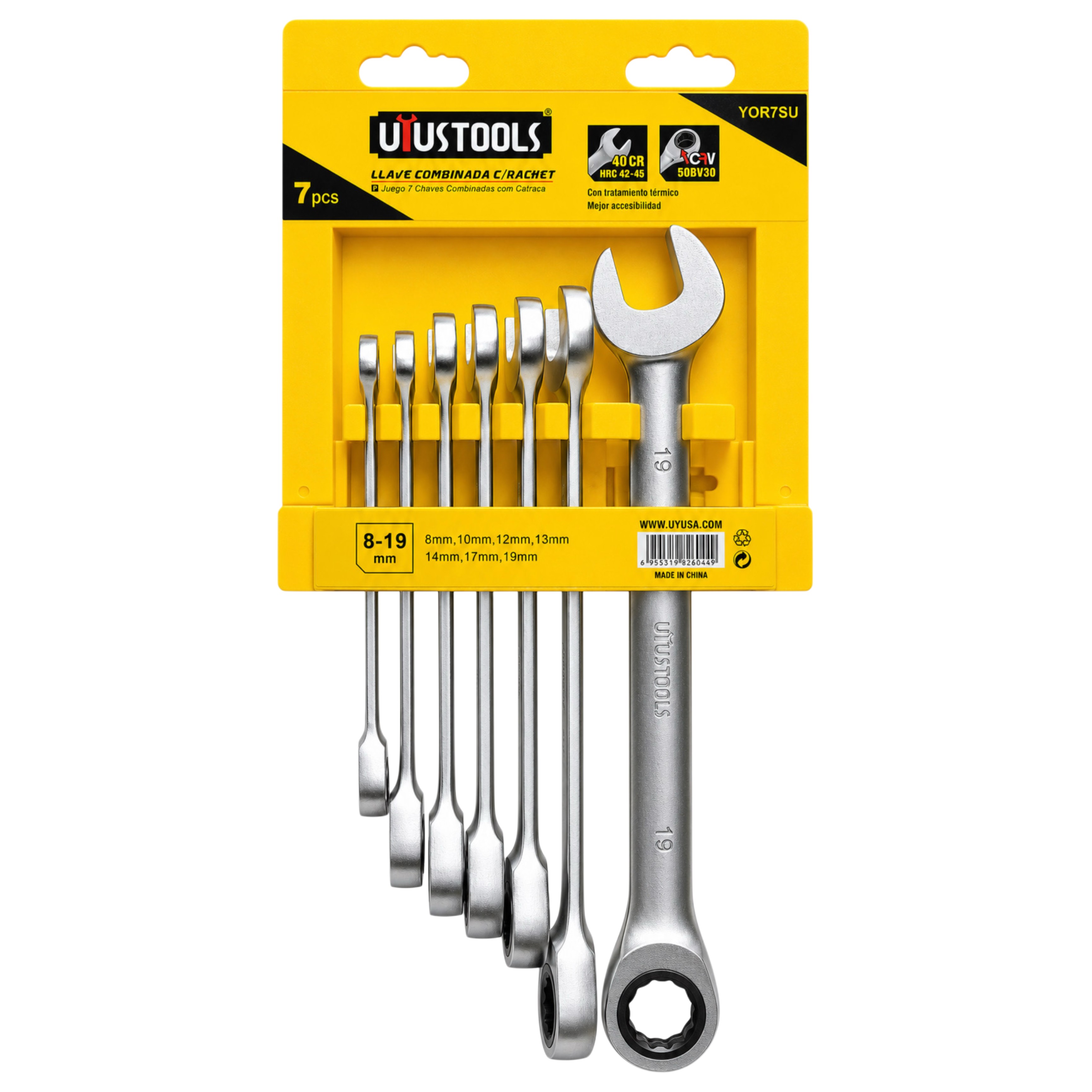 Juego Llaves Ratchet 7 Pzs